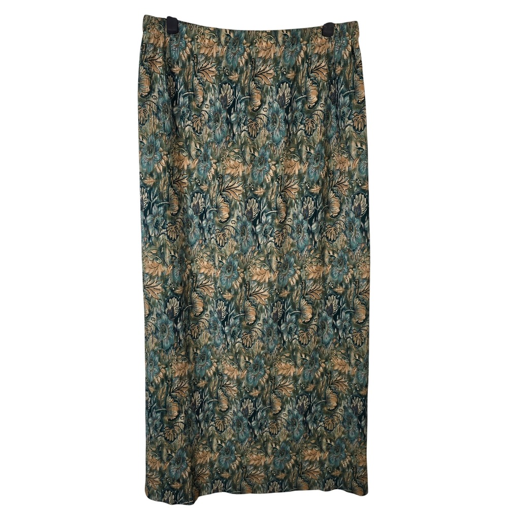 Metropolitan New York Pleated Floral Maxi Skirt Women's Size‎ M